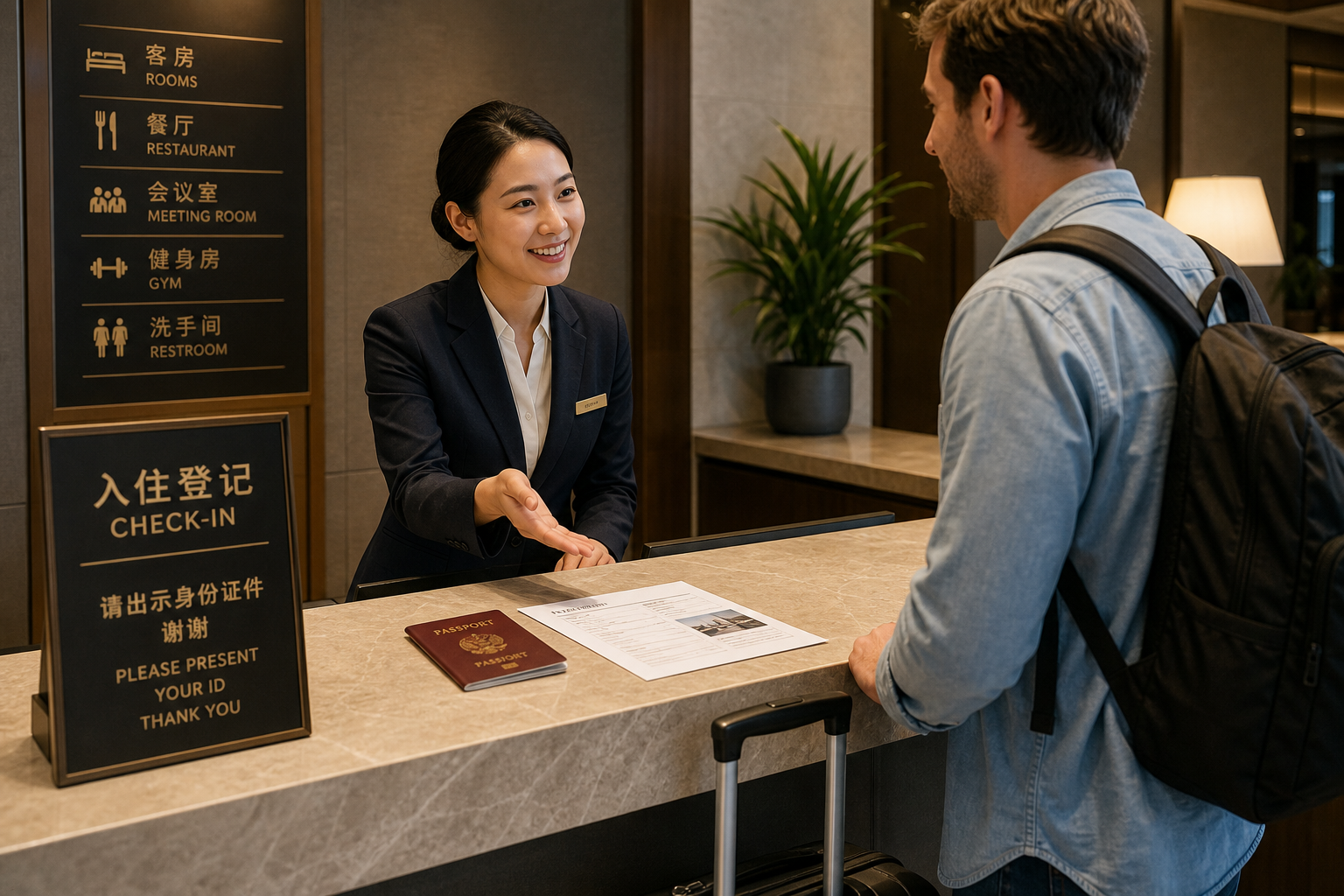 Hotel Check-in Hero illustration